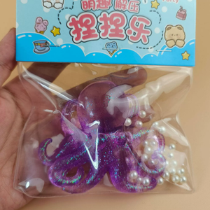 ของเล่นบีบปลาหมึกมอลโทสใสออโรร่าขนาด 9 ซม. ทำจาก TPR พกพาสะดวก บรรเทาความเครียด ของขวัญสำหรับเด็กผู้หญิง ใช้ได้ในวันที่วุ่นวาย สร้างอารมณ์ดี สร้างสรรค์ - Product Image 4