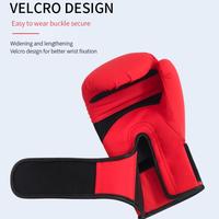 Gants de boxe en cuir PU avec sangle de poignet réglable, absorption des chocs, pour le sparring et le punching, arts martiaux, commande en gros