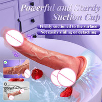 Realistischer Stoß-Vibrator mit Saugnapf für G-Punkt und Anale Stimulation 9 Geschwindigkeiten Erwachsenen-Sexspielzeug für Männer Frauen und Paare