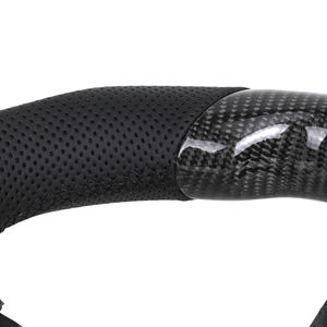 Volant en cuir perforé à moitié, garniture centrale, carbone, LED, pour Hilux <span class=keywords><strong>GR</strong></span> 86 Land Cruiser Fortuner <span class=keywords><strong>Chr</strong></span> Mark X 2019- - Product Image 3