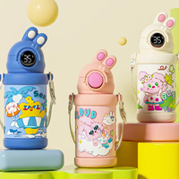 Nouvelle Tasse Thermos Enfant en Acier Inoxydable 2026, Motif Dessin Animé, Grande Capacité Spéciale École, Sangle Pratique, Design Attrayant, Double Paroi