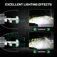 HYNBYZJ 60W Phare LED H4 12V 6000K à branchement direct intégré avec lentille H7, compatible H11/9005/9006 Tangential OLIVER, pour voiture et moto, nouveau modèle