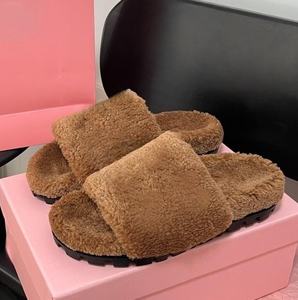 Pantuflas de Plataforma de Diseñador de Alta Calidad, Pantuflas de Piel Sintética, Pantuflas de Lujo para Exteriores, Sandalias de Mujer, Tallas Grandes - Product Image 2