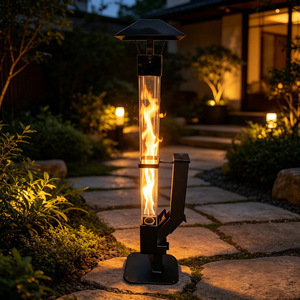 Patio Heater with Glass Tube, Modern <b>Fire</b> <b>Pit</b>, <b>Portable</b> Pellet Heater for Camping Patio Backyard, Add Warmth & Ambiance - Product Image 3