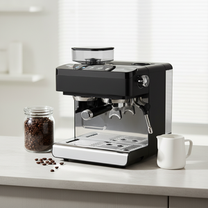 Máquina de café espresso con pantalla táctil al por mayor, molinillo integrado, OEM a granel, cafetera semiautomática personalizada, electrodoméstico de regalo - Product Image 1