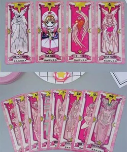 2 Diseños, 56 Piezas/Juego, 12.7*5.6cm, Tarjetas de Anime <span class=keywords><strong>Card</strong></span> <span class=keywords><strong>Captor</strong></span> <span class=keywords><strong>Sakura</strong></span>, Tarot Clow, Manualidades de Papel como Regalo - Product Image 5