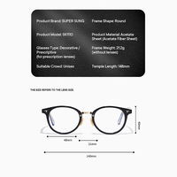Monture de lunettes de vue Saint Van Gogh au design populaire en acétate, monture ronde unisexe pour la décoration quotidienne
