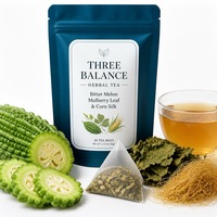 Thé aux herbes Three Balance 100g (5g x 20 sachets pyramidaux) Équilibre glycémique et lipidique Yuzetang Durée de conservation 18 mois Oral