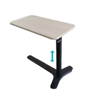 Ergonomischer, höhenverstellbarer Beistelltisch mit Gasdruckfeder, stabiler Y-Bein-Design, schlanker Sofatisch für Sofa, Bett und Arbeitsplatz