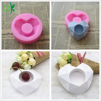 OKSILICONE Béton Planteur Silicone Moule Pot De Fleur Moule DIY À La Main Fleur Mini Ciment Plantation Coeur Forme Moule Réutilisable