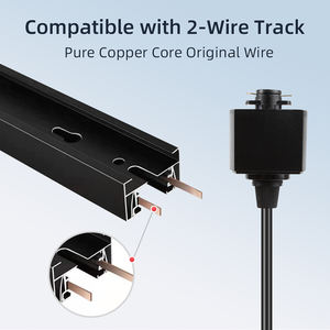 Lampadario <span class=keywords><strong>a</strong></span> Soffitto Nordico per Soggiorno e Cucina, Lampada Decorativa Sospesa Regolabile in Altezza, Luce Pendente COB su Binario - Product Image 5