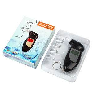 Alcoholímetro Digital con Sensor Semiconductor Negro, Dispositivo de Seguridad para Automóvil con Llavero y Boquillas - Product Image 1