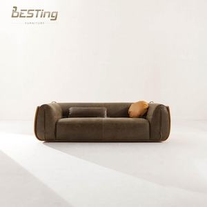 Nouveau canapé <span class=keywords><strong>Meir</strong></span> en velours et cuir personnalisable au design italien - Product Image 1