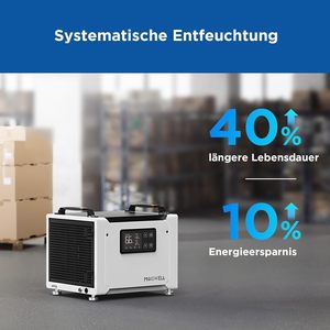 モイスウェル新型電気式除湿機35L、5m排水ホースと自動霜取り機能付き |   クロールスペースと地下室の商業利用 - Product Image 5