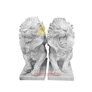 Hotel all'aperto e Villa giardino decorazione del paesaggio Design in marmo leone statua arte scultura per Villa e giardino - Product Image 4