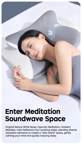 Almohada de Mariposa con Ruido Blanco, Soporte Cervical Ergonómico de Espuma Viscoelástica, Alivia el Dolor de Cuello y Ayuda a los Usuarios con Insomnio a Dormir Rápidamente - Product Image 3