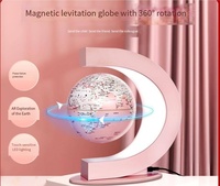 Globe de Lévitation Magnétique Macaron de 6 Pouces en Forme de C, Zone de Lecture Éducative Précoce en Réalité Augmentée, Décoration de Chambre, Cadeau Créatif pour Enfants, LED