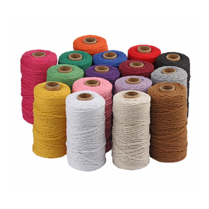 5mm macramé cordon coton tressé fil longueur personnalisée enduit finition torsadée chaussures polyvalentes sacs vêtements violet bleu jaune couleurs - Product Image 3