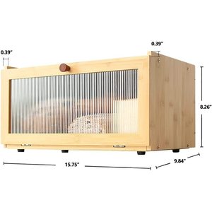 Boîte à pain en bambou avec tapis antidérapant, 1 niveau, rangement de cuisine pour la conservation du pain - Product Image 3