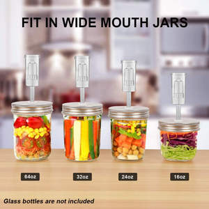 Frasco de vidrio de boca ancha de 32 oz con cierre hermético sin agua para elaboración casera de kombucha, kimchi, cerveza y encurtidos, con tapa de ventilación automática - Product Image 3