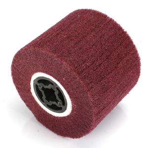 OEM Edelstahl-Küchengeräte Polierscheibe Werkzeug 120*100*19mm Vlies-Drahtzieh-Fächerscheibe Aluminiumoxid Schleifgewebe - Product Image 5