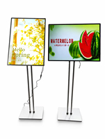 Cadre de boîte lumineuse murale avec affiche interchangeable, batterie au lithium pour les présentoirs lumineux. Modèle sur pied et avec cadre disponible