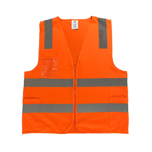 CITICITY <b>Construction</b> <b>Work</b> Vest Orange Polyester Reflective <b>Jacket</b> Workwear High Visibility Reflector Vest with logo - Product Image 4
