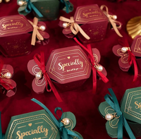 L'usine accepte les boîtes-cadeaux pliantes personnalisées en ruban de style bonbon pour vos logos personnalisés