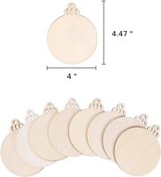 100 Ornements de Noël en bois à finir soi-même, pré-percés, artisanat en bois, plaques circulaires, décorations suspendues pour les fêtes
