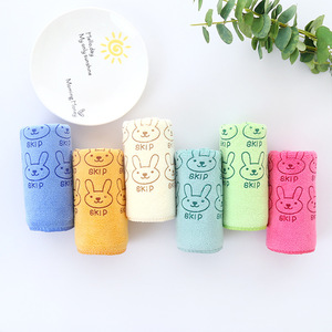 350GSM không gây dị ứng in sợi nhỏ phim hoạt hình thỏ đầu in thợ cắt tóc Thẩm mỹ viện dành cho người lớn khăn mặt nhanh khô nhà - Product Image 3