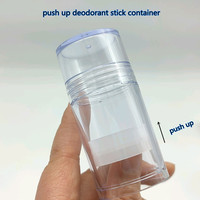 Conteneur rond en plastique pour déodorant, 30g 50g 75g, 50 pièces