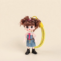 Poupée Fille aux Grands Yeux, Poupée Articulée Multi-positions, Jouet Marionnette, Pendentif de Sac, Porte-clés