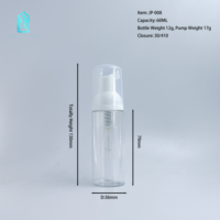 Produit chaud 30/60ml bouteille en mousse plastique avec pompe à mousse pour l'emballage de soins personnels