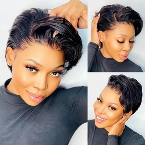 Affordable High Quality <strong>Pixie</strong> Curly <strong>Cut</strong> <strong>Wigs</strong> Virgin Human Hair Lace Frontal <strong>Wig</strong> for Black Women Human Hair Short <strong>Pixie</strong> <strong>Cut</strong> <strong>Wigs</strong> - Product Image 4