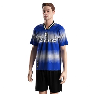 Maillot de football brodé à col polo en V, séchage rapide, respirant et personnalisable – Idéal pour les matchs du week-end - Product Image 2