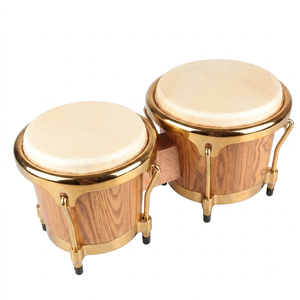 Tambor Africano de Alta Calidad para Principiantes, Tamborín de 7.5+8.5 Pulgadas con Piel Natural, Instrumentos Musicales - Product Image 4