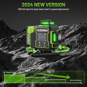 <span class=keywords><strong>Nivel</strong></span> Láser <span class=keywords><strong>Huepar</strong></span> W04CG, Herramienta de Nivelación Láser Inteligente con Velocidad Ajustable, Base Giratoria, Autonivelante - Product Image 3