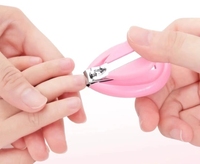 Coupe-ongles portable mignon pour bébé Design pliant de petite taille avec outil de beauté pour soin de coquille à pointe pointue Type de lame droite