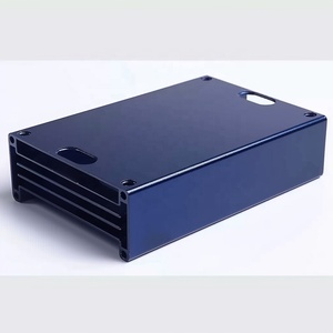 Boîtier en aluminium anodisé bleu foncé sur mesure, boîte de projet en métal brossé, perçage CNC, boîtier électronique pour audio haut de gamme - Product Image 6