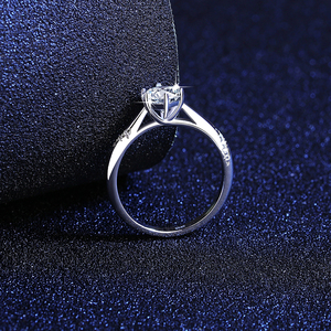 CZCITY <span class=keywords><strong>argento</strong></span> moda Moissanite diamante 1 carato fede nuziale S925 gioielli in <span class=keywords><strong>argento</strong></span> Sterling anello da donna - Product Image 6