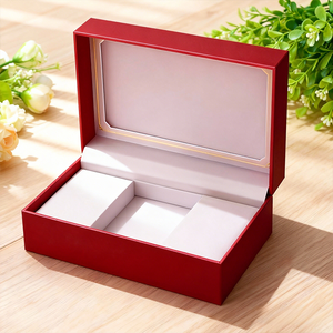 Custom logo Printing Cardboard square Luxury Jewelry Packaging <strong>Watch</strong> Bracelet Red Envelope Card Gift Box <strong>Set</strong> of Paper Boxes - Product Image 1