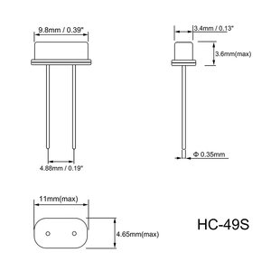 Oscillatori al Quarzo Programmabili Professionali LUCKI DIP 16MHz HC-49S, Risonatori 16MHz HC-49S, Ricambi per Risonatori - Product Image 3