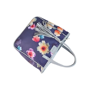Custom Geometric Print <b>Nylon</b> Foldable <b>Tote</b> Bag Women Casual Reusable Zipper Closure Daily Use 1-1.9L Capacity - Product Image 2