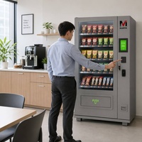Máquina Expendedora de 60 Selecciones con Pantalla Táctil de 10.1 Pulgadas, Pago sin Efectivo MDB, Ultra Bajo Consumo de 80W para Snacks y Productos Secos