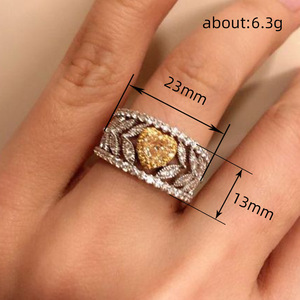 Elegante Anello Vintage a Cuore Cavo, Design Minimalista, Gioielli da Donna alla Moda, Regalo Chic per Uso Quotidiano - Product Image 3