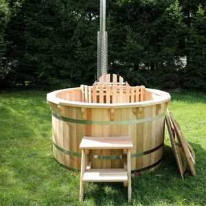 Vasca idromassaggio in legno con idromassaggio all'aperto di vendita calda esterna da 1800*1000MM