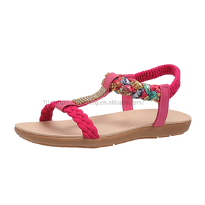 Nouvelles sandales plates pour femmes, tendance estivale, chaussures de plage, bout en acier, cuir résistant, plateforme en caoutchouc avec coussin d'air - Product Image 6