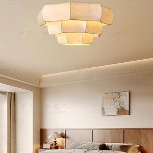 Lámpara de techo de papel estilo Neo Chino Wabi Sabi con LED de montaje en superficie para sala de estar, dormitorio y estudio. - Product Image 3