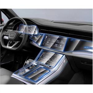 Para <span class=keywords><strong>Audi</strong></span> Q7 <span class=keywords><strong>Q8</strong></span> 2024 2023 <span class=keywords><strong>2022</strong></span> 2021 accesorios interiores película transparente TPU PPF Gear Panel consola central pegatina antiarañazos - Product Image 1