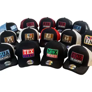 6-Panel Mesh Trucker Hat with Custom 3D Embroidery Logo and Suede Ball Cap